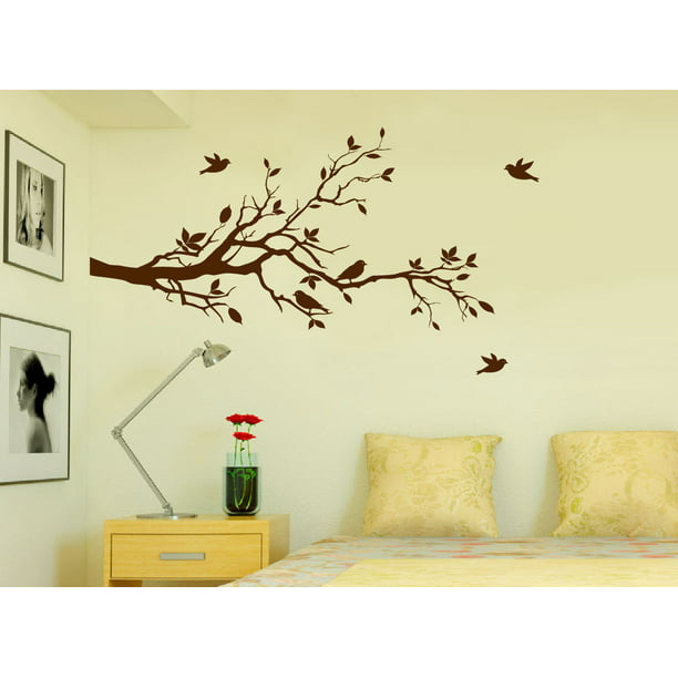 Leafy Branch right to left  wall vinyl decal